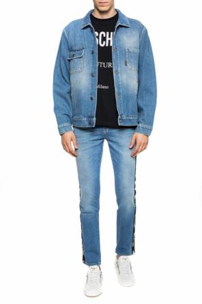 Logo-embroidered denim jacket, zdjęcie 2 Logo-embroidered denim jacket od Moschino